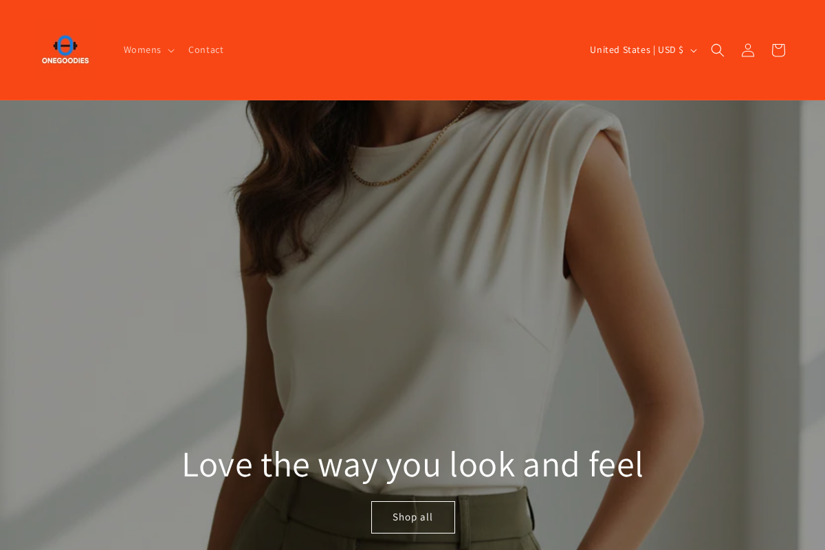 OneGoodies homepage screenshot