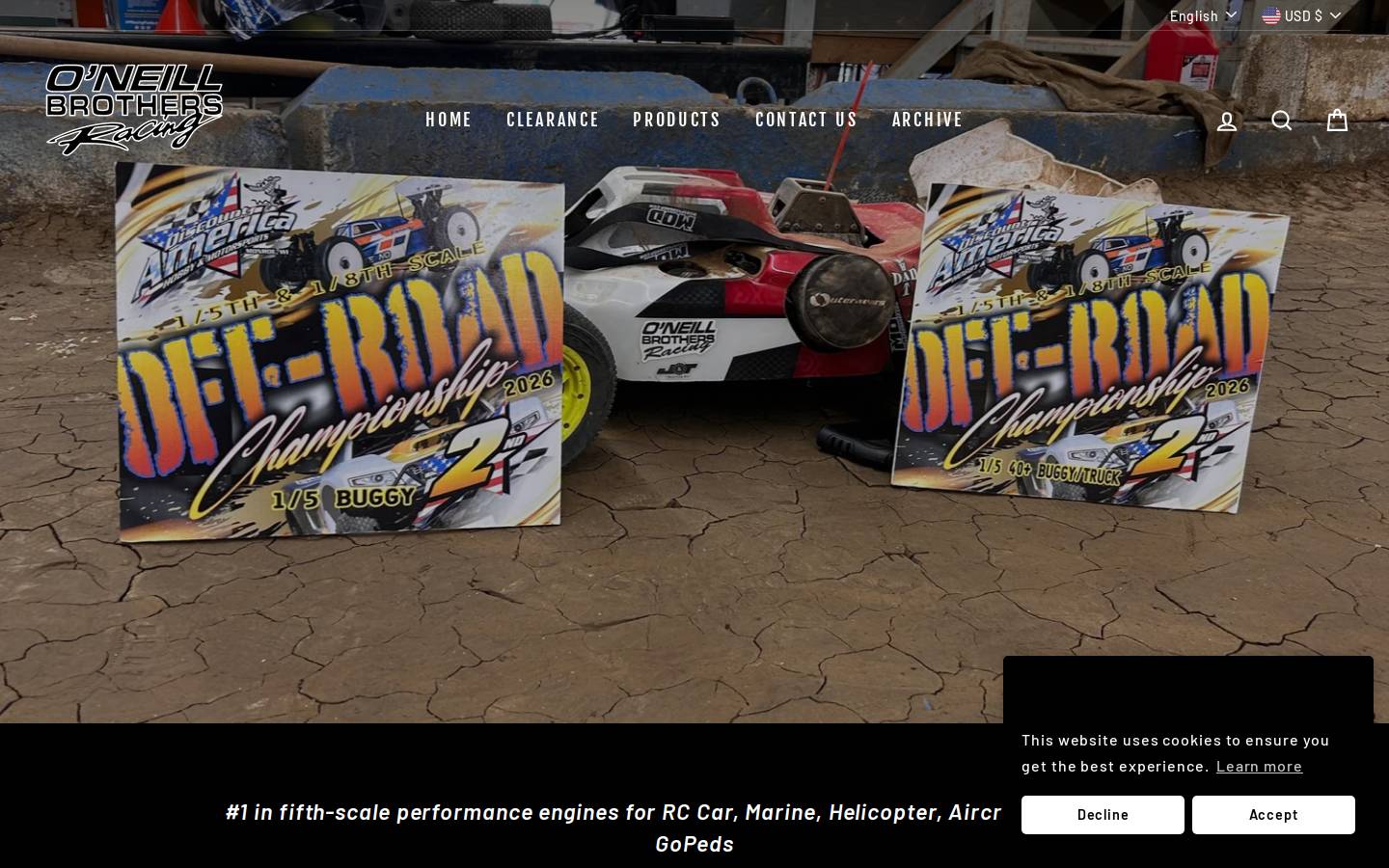 oneillbrothers.com homepage screenshot