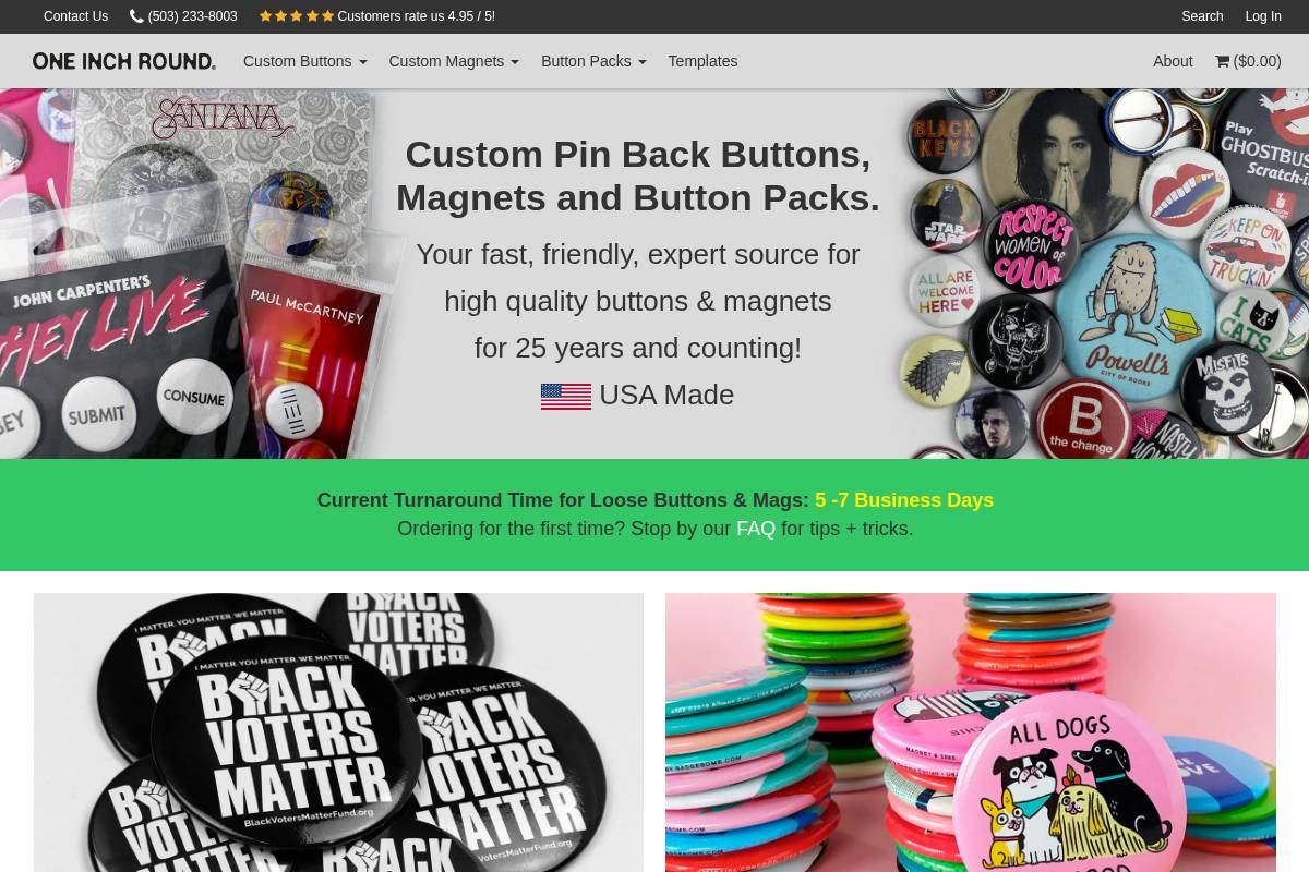 Oneinchround homepage screenshot