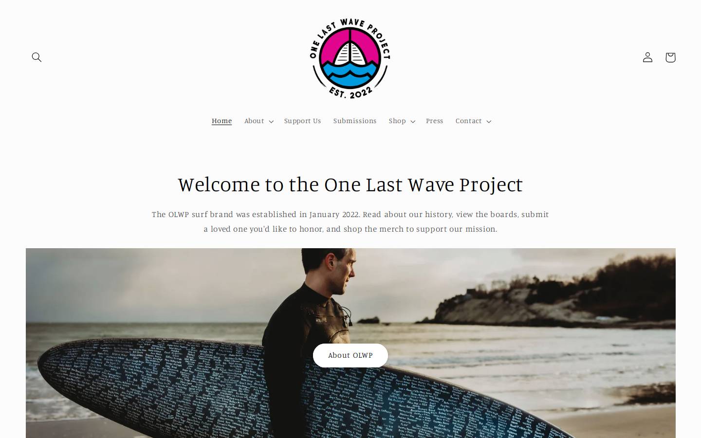 onelastwaveproject.com homepage screenshot