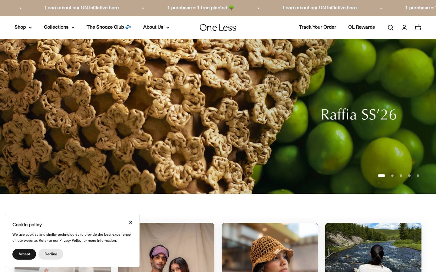 onelessofficial.com homepage screenshot