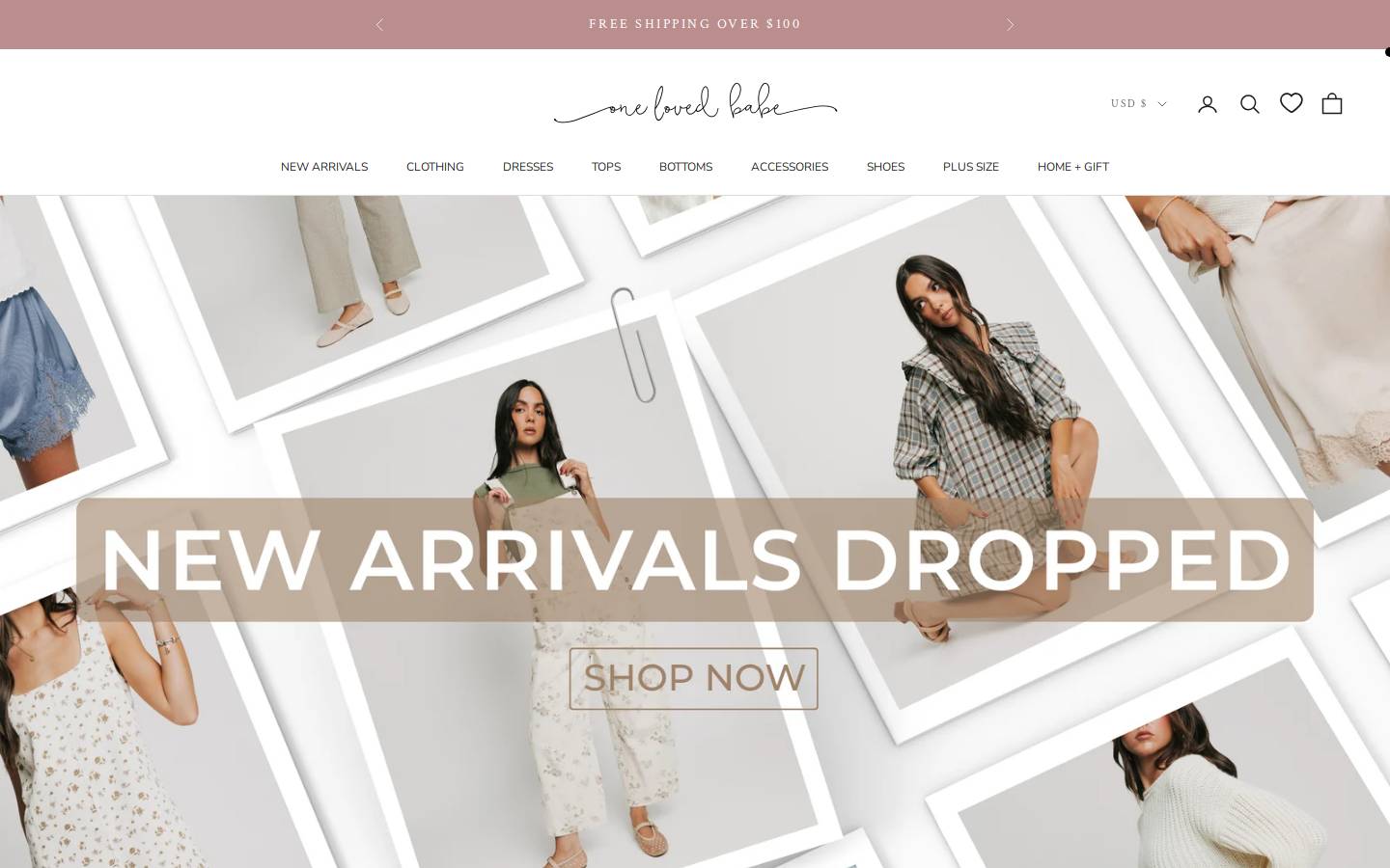 One Loved Babe homepage screenshot