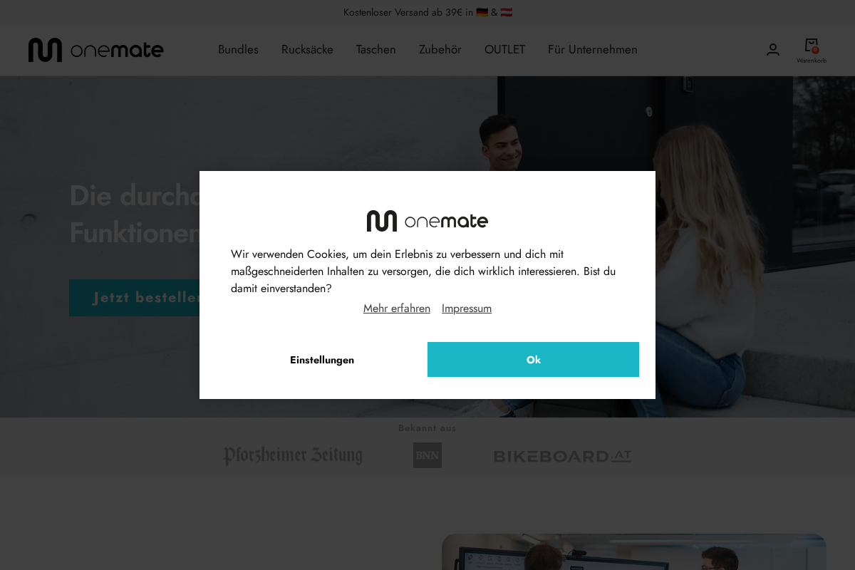 onemate homepage screenshot