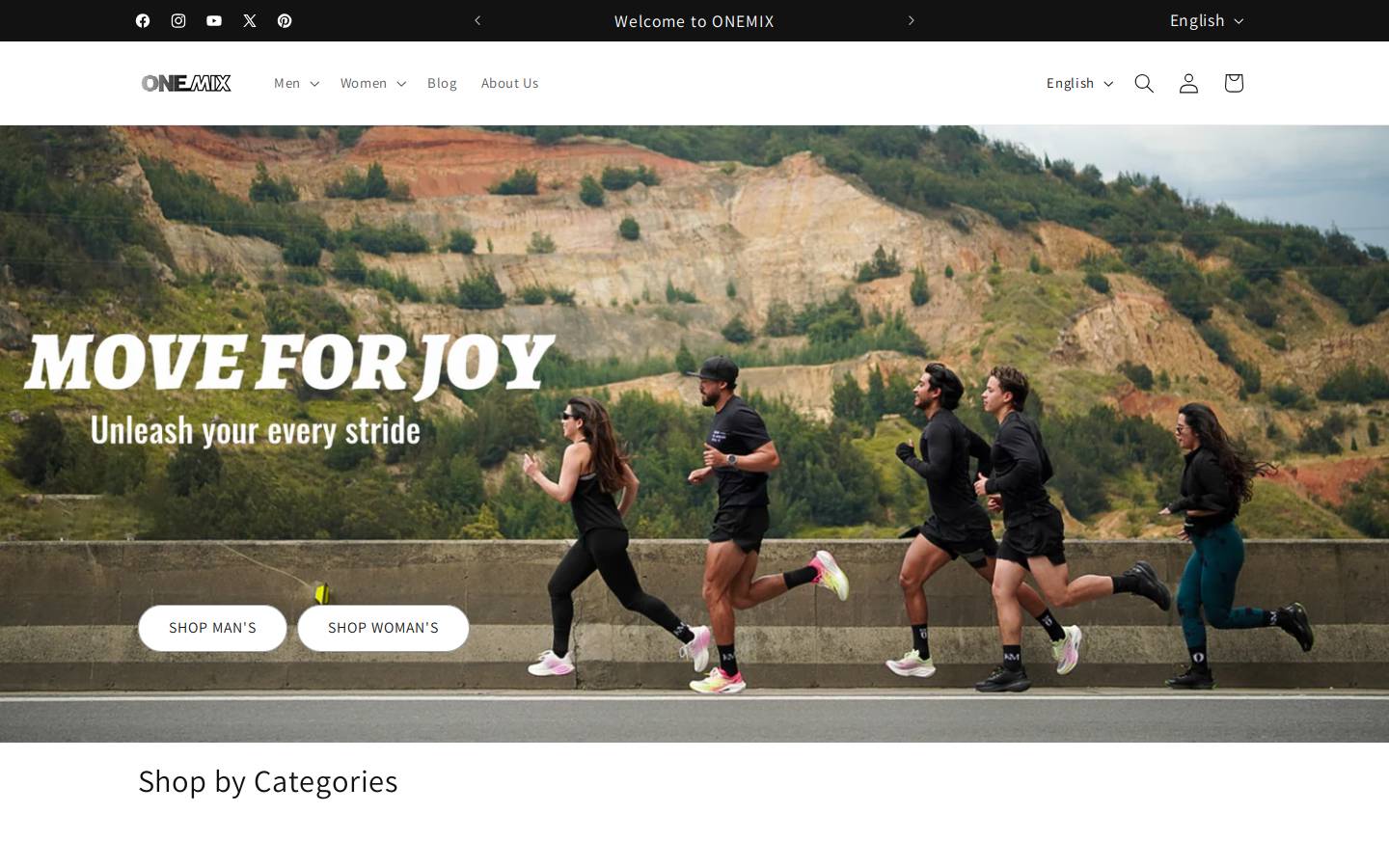 Onemix homepage screenshot
