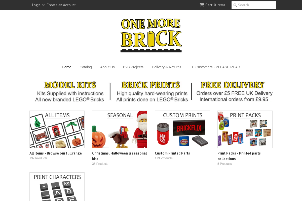 Onemorebrick homepage screenshot