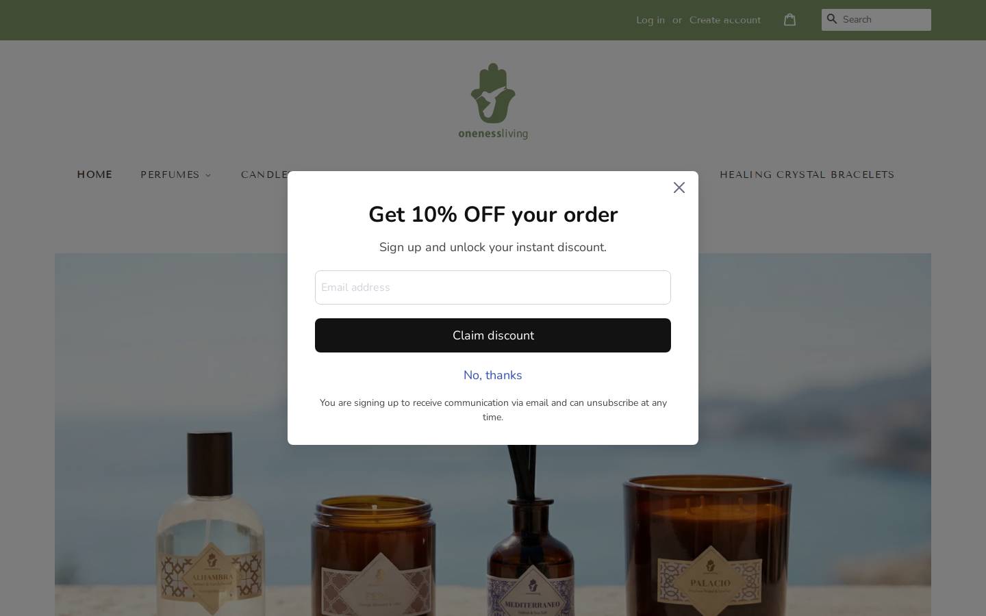 onenessliving.co homepage screenshot