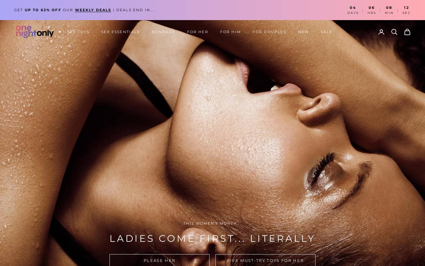 onenightonly.co.za homepage screenshot