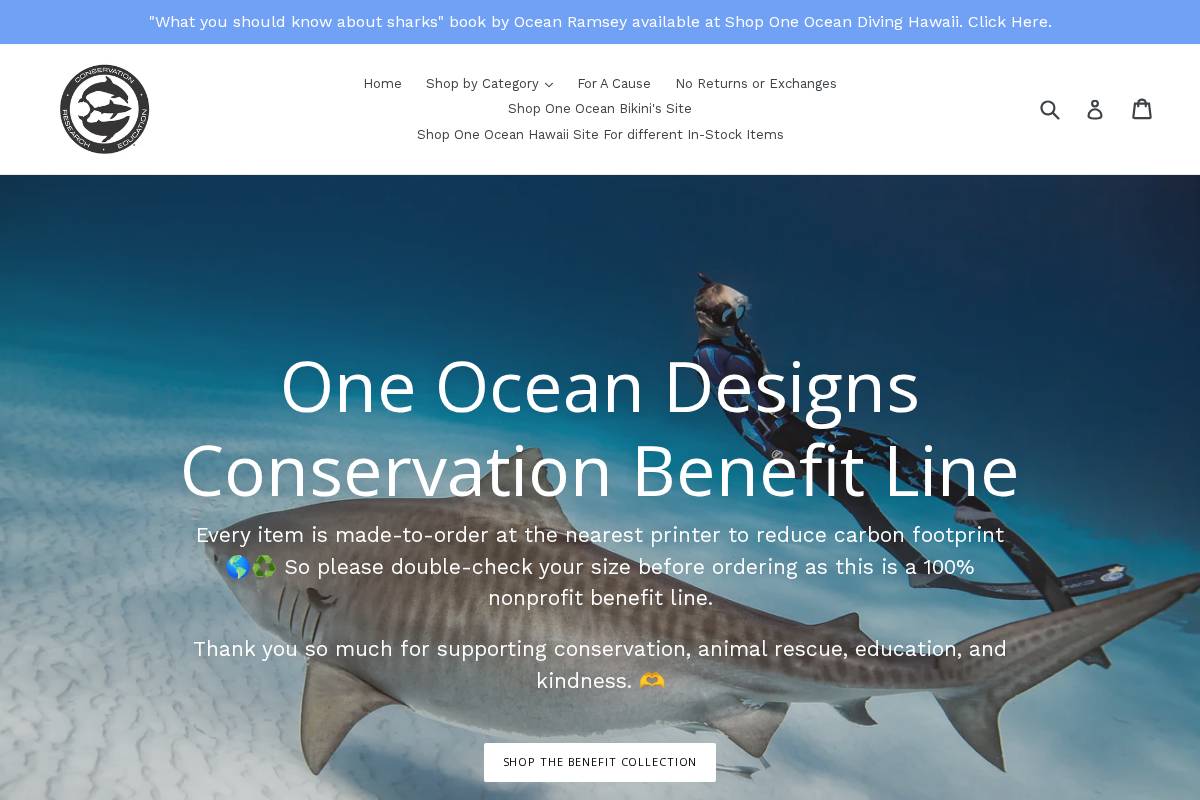 oneoceandesigns.org homepage screenshot