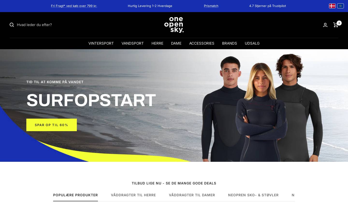One Open Sky homepage screenshot