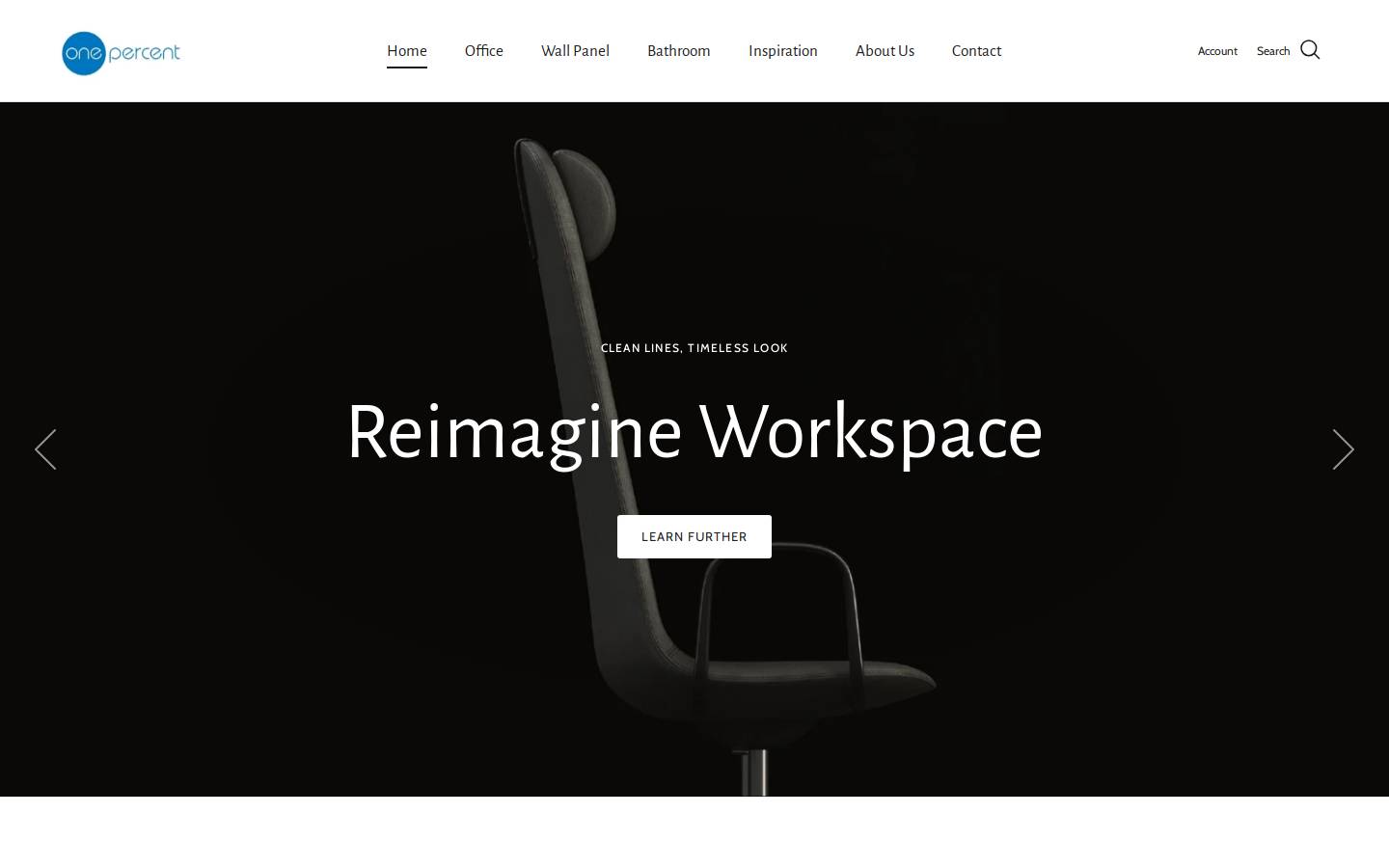 onepercent-decor.com homepage screenshot