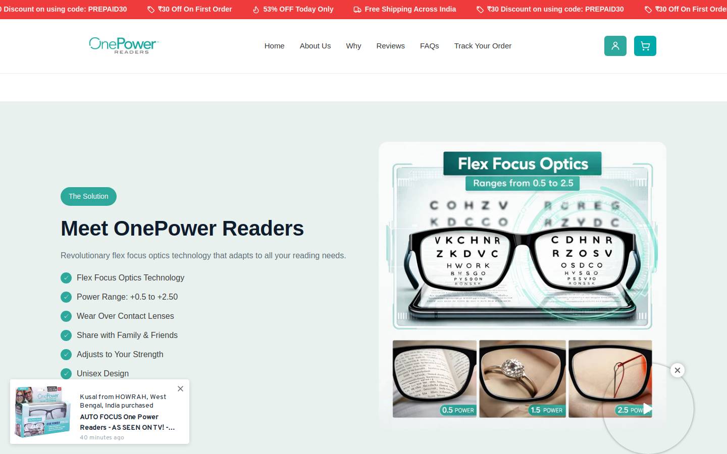 Onepowerreaders homepage screenshot