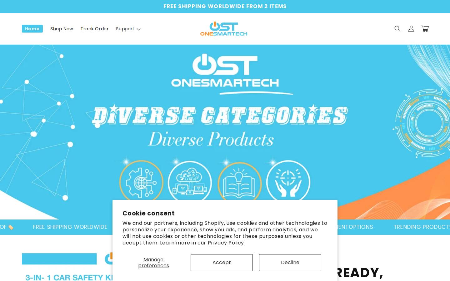 onesmartech.com homepage screenshot