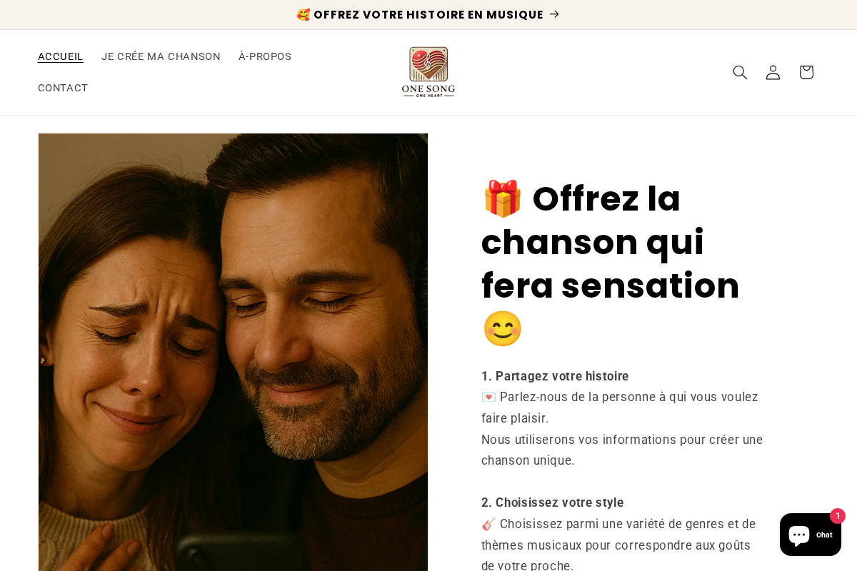 One Song One Heart homepage screenshot