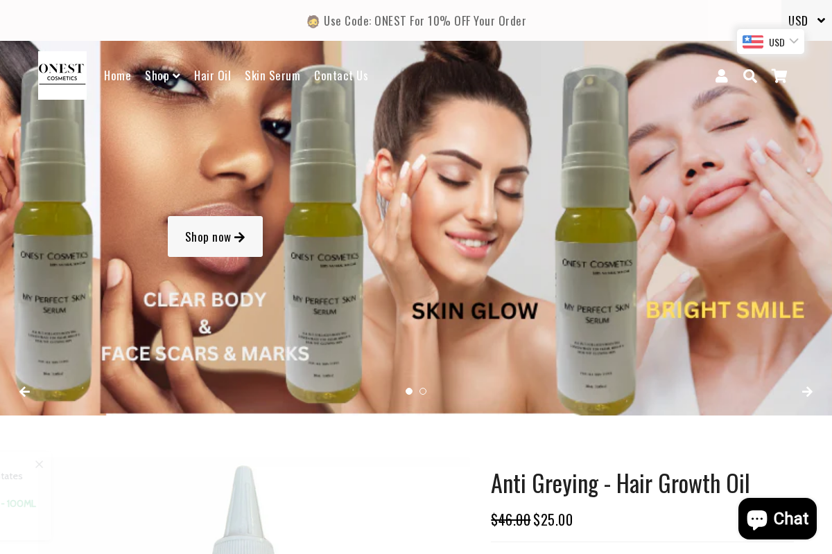 Onest homepage screenshot