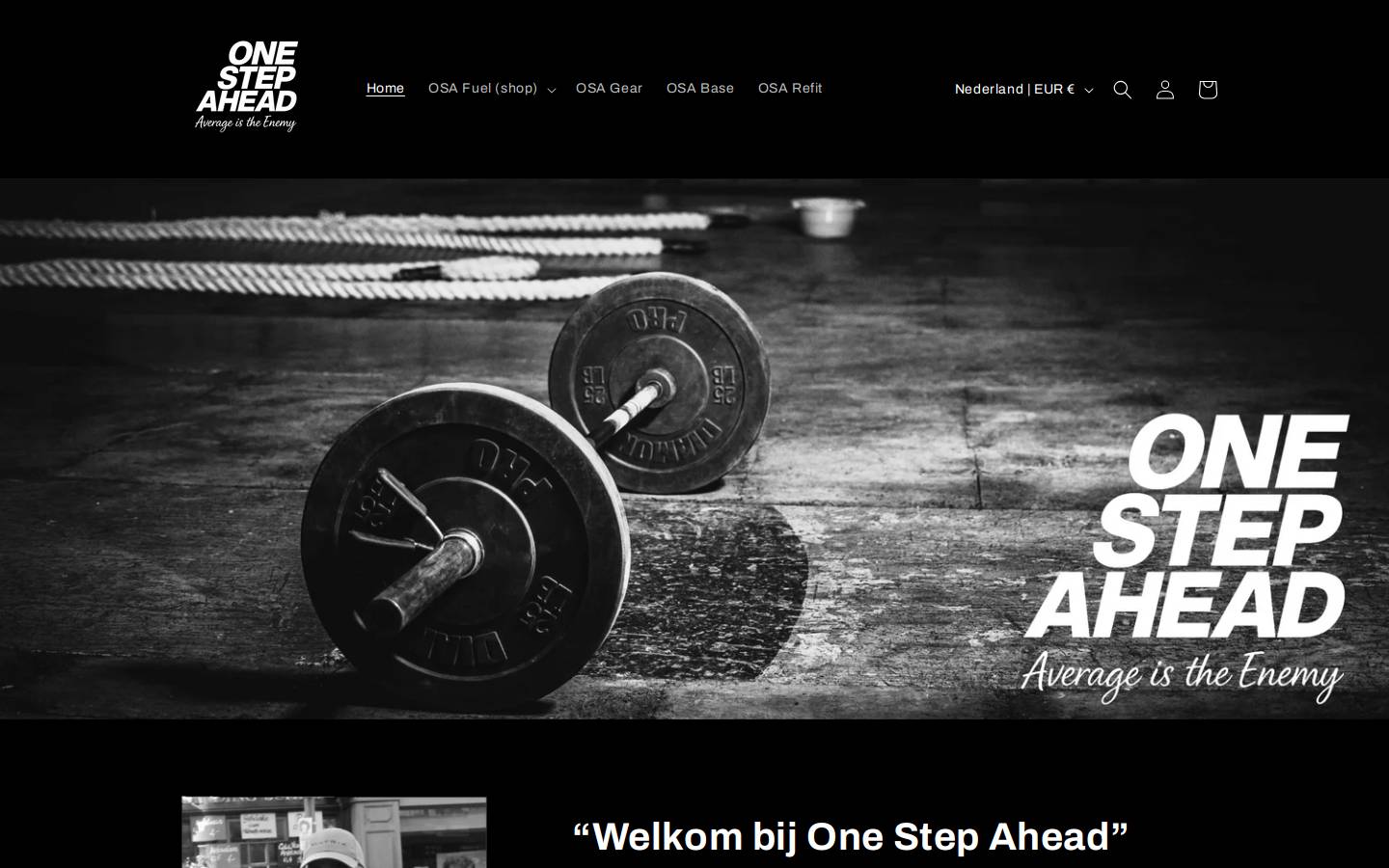 One Step Ahead homepage screenshot