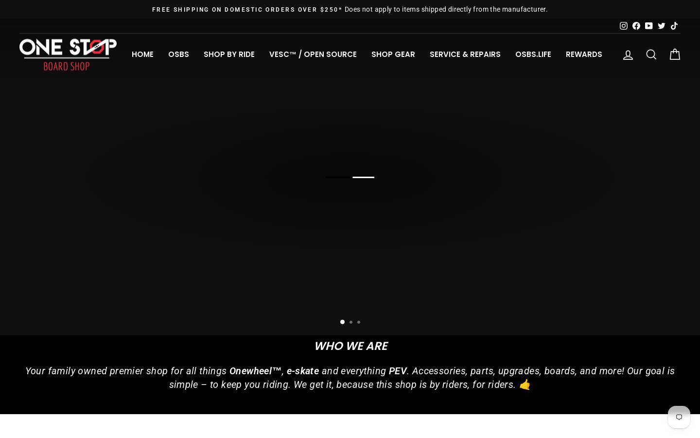 One Stop Board Shop homepage screenshot