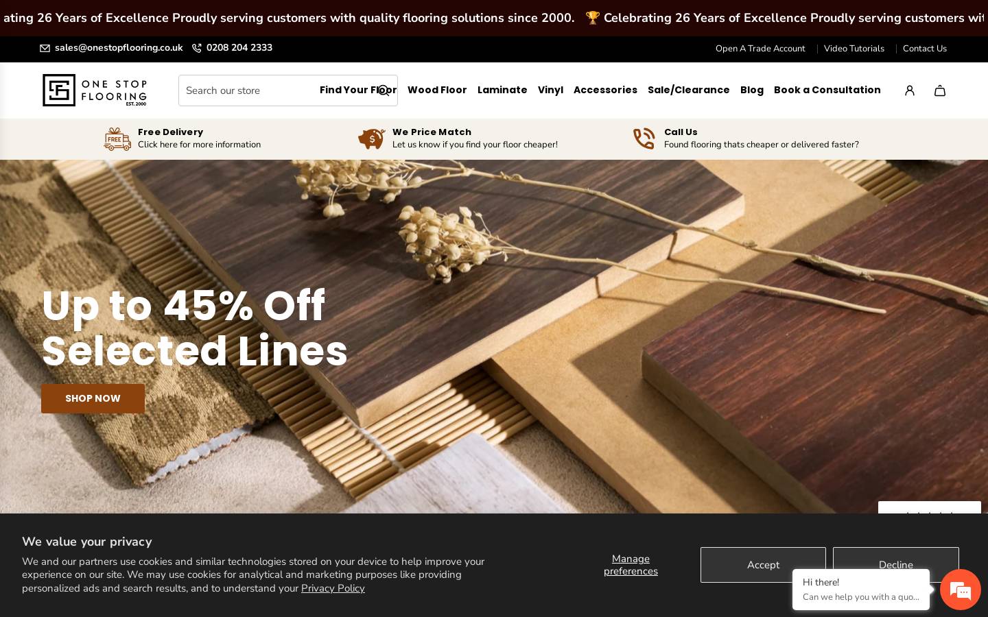 One Stop Flooring Ltd homepage screenshot