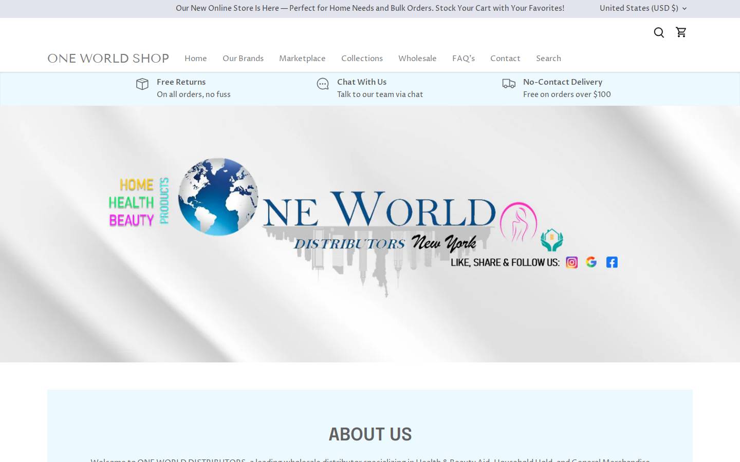 onewdist.com homepage screenshot