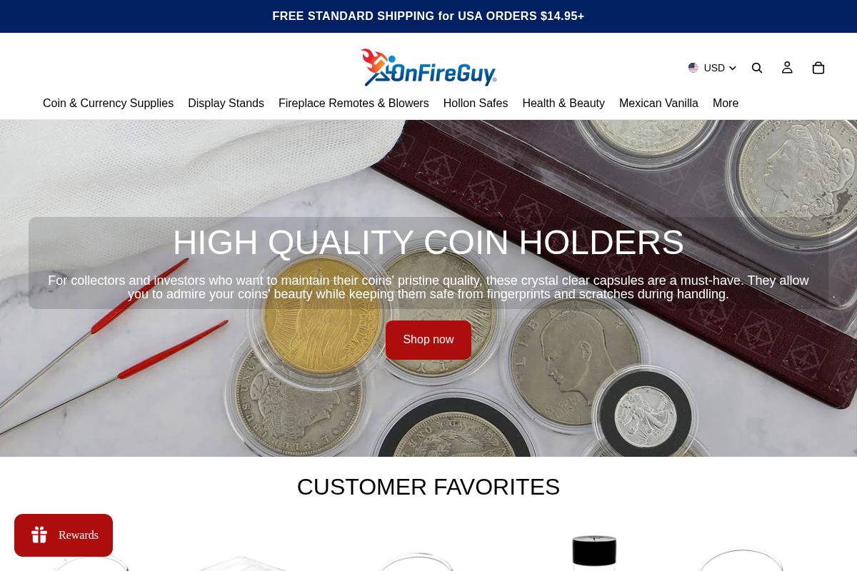 onfireguy.com homepage screenshot