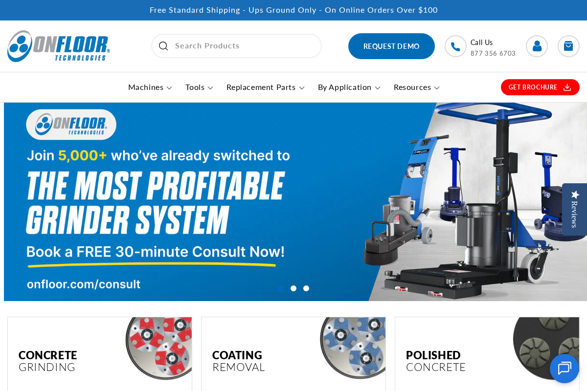 Onfloor homepage screenshot