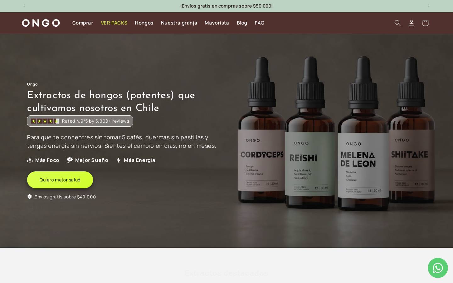 ongo.cl homepage screenshot
