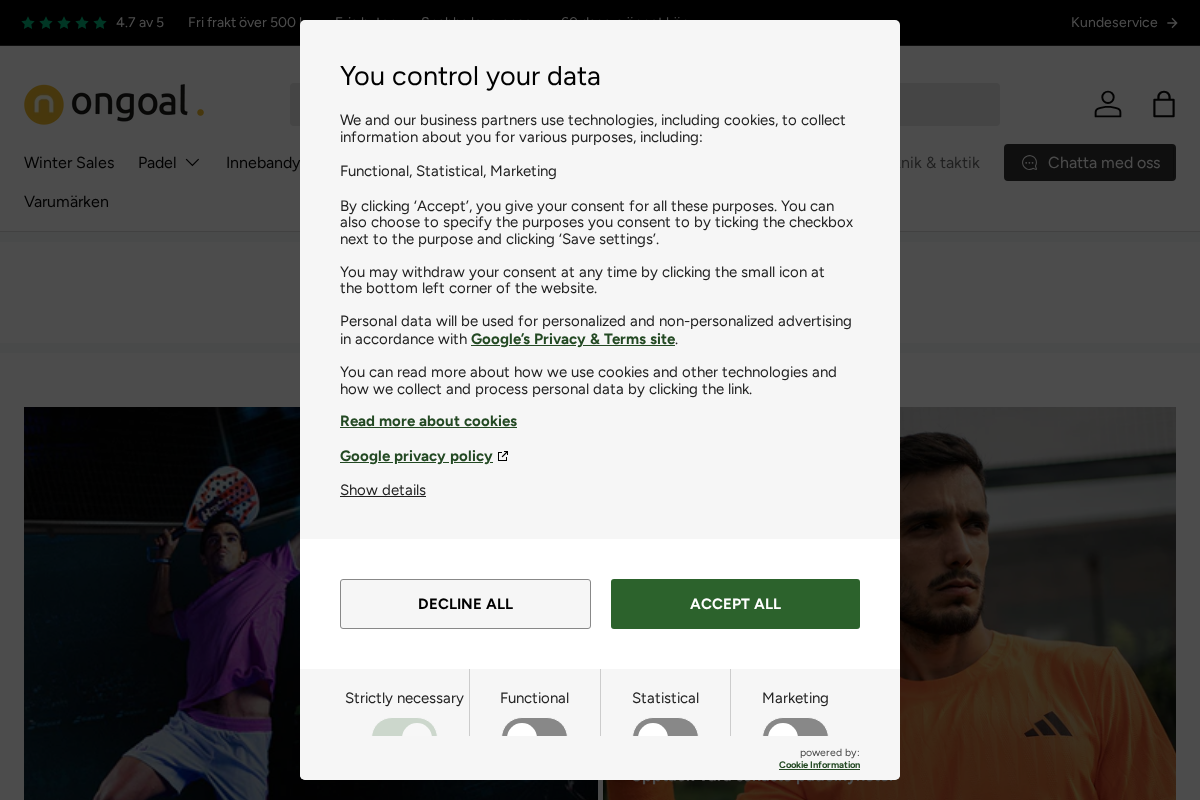 Ongoal homepage screenshot