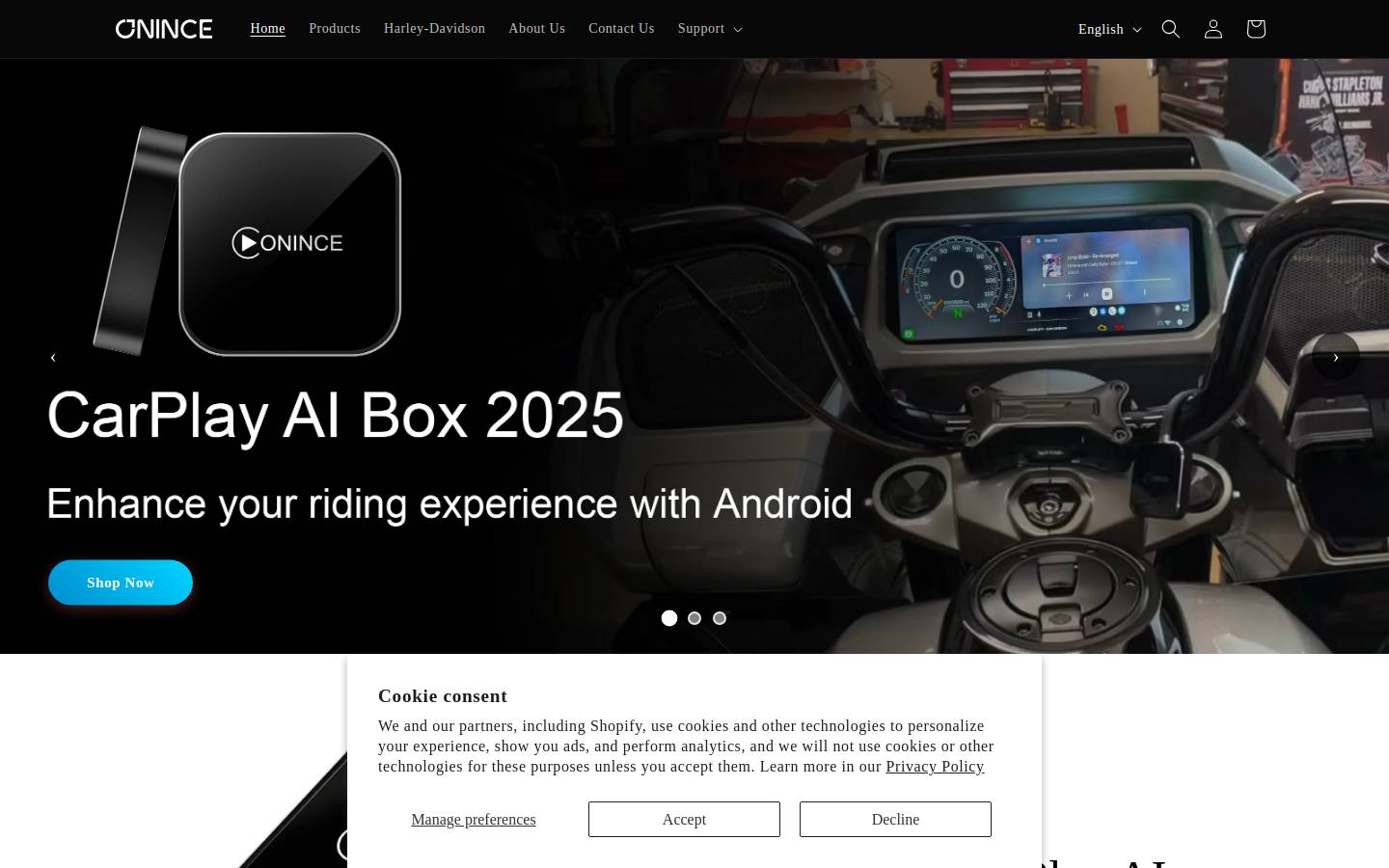 onince.com homepage screenshot