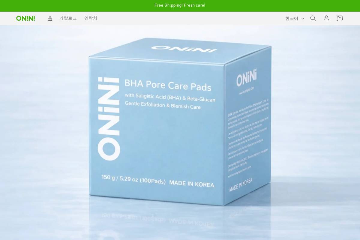 onini.com homepage screenshot