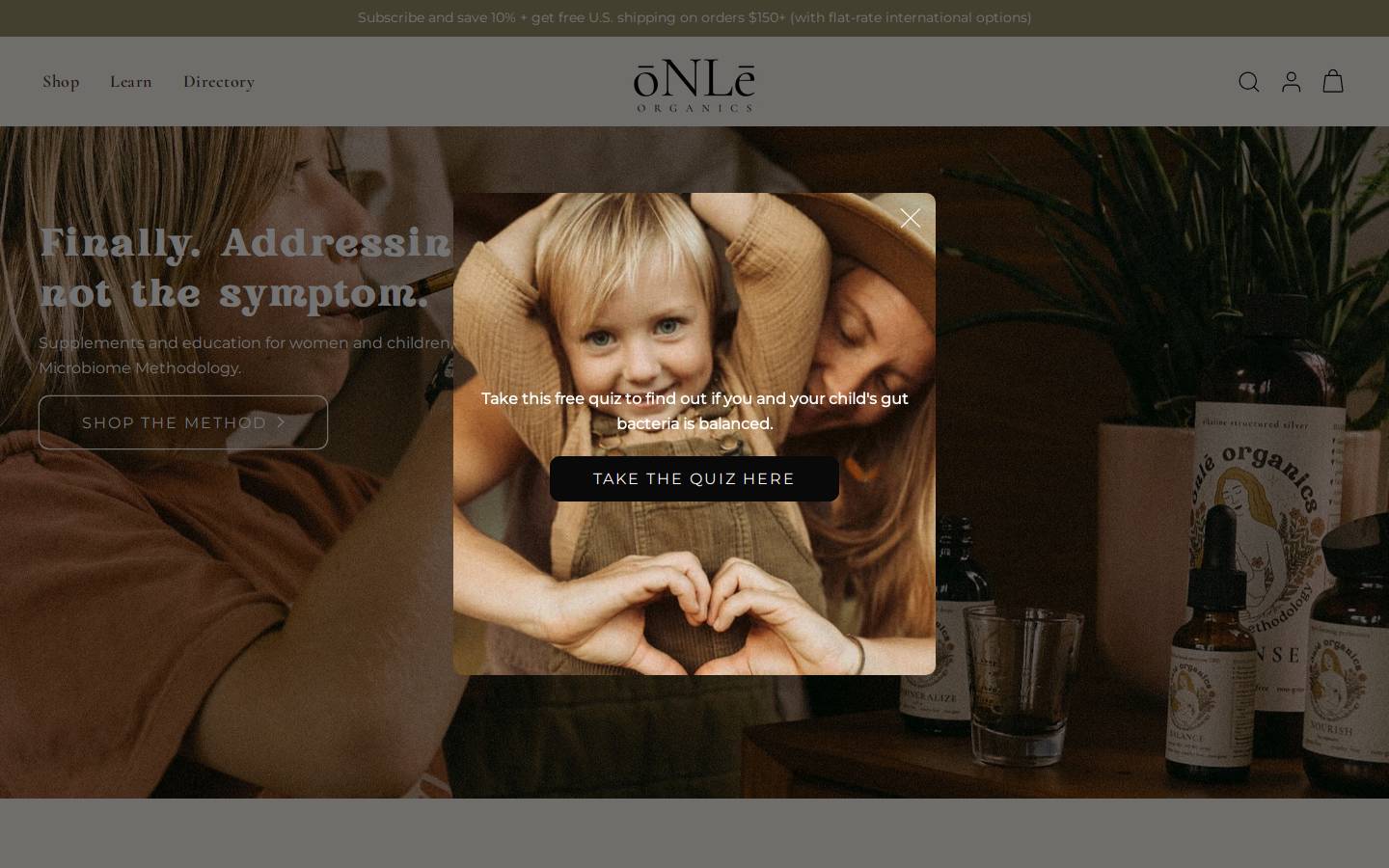 onleorganics.com homepage screenshot