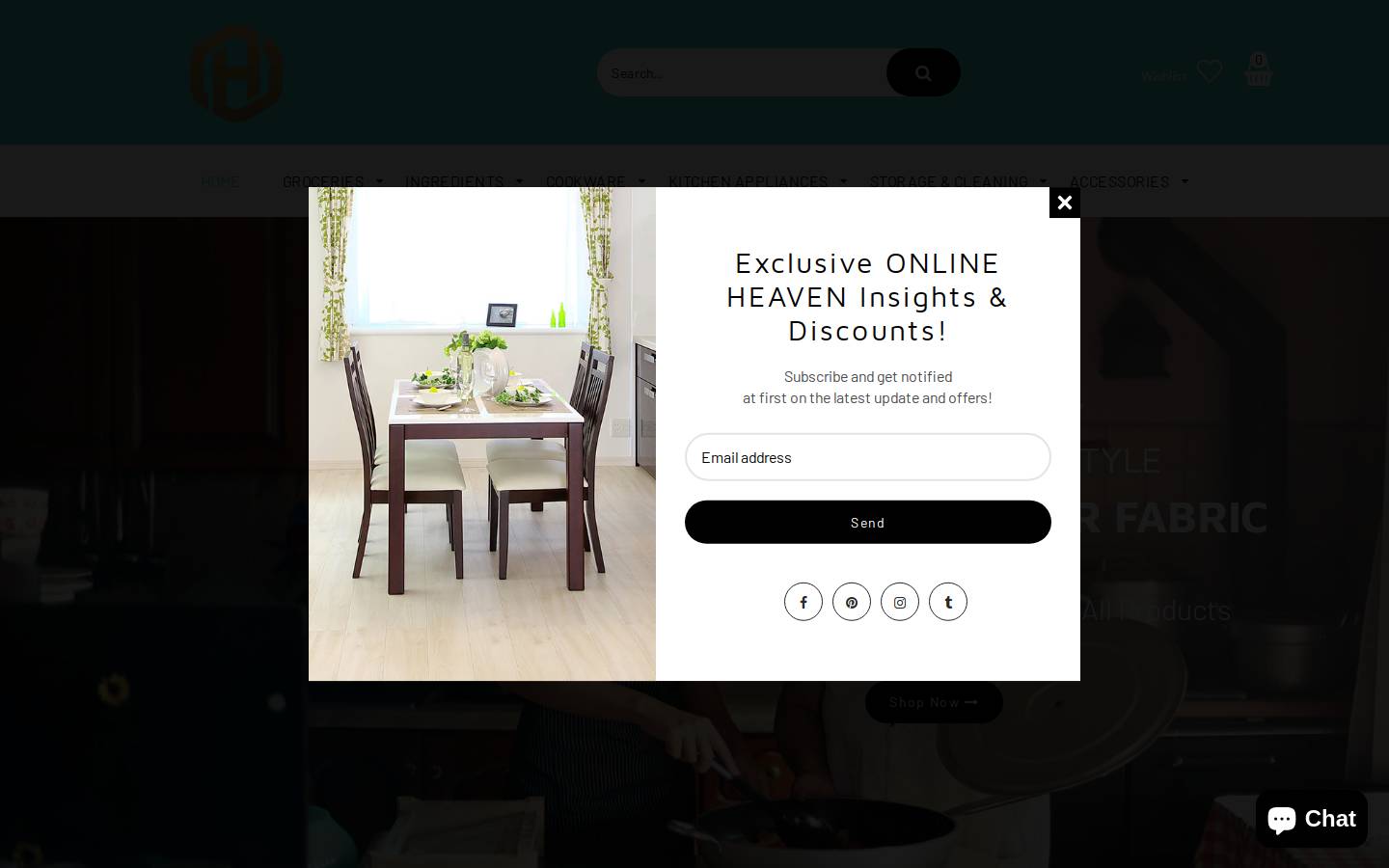 onlineheaven.shop homepage screenshot