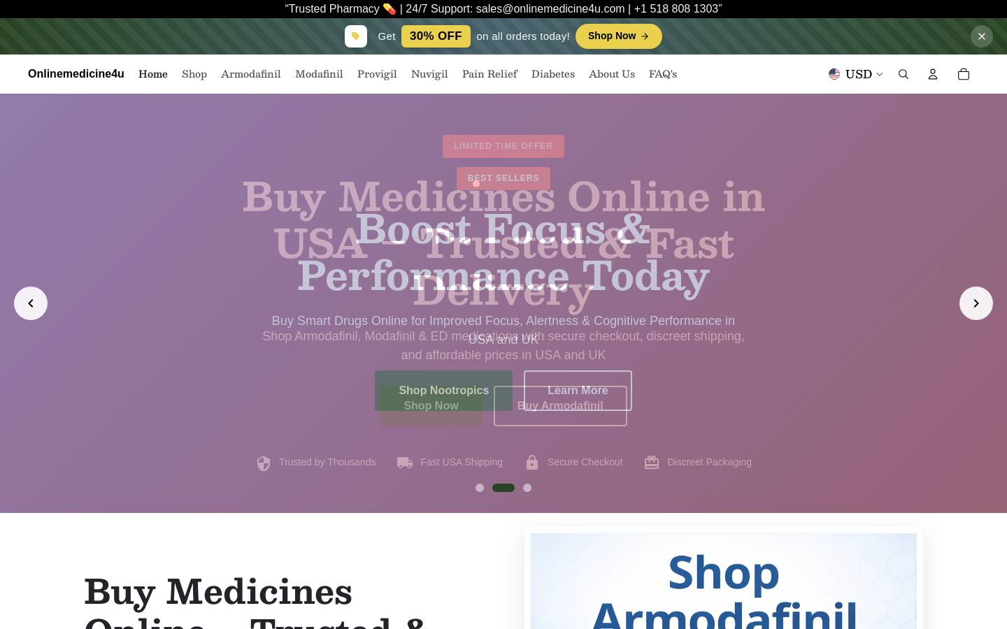 onlinemedicine4u.com homepage screenshot