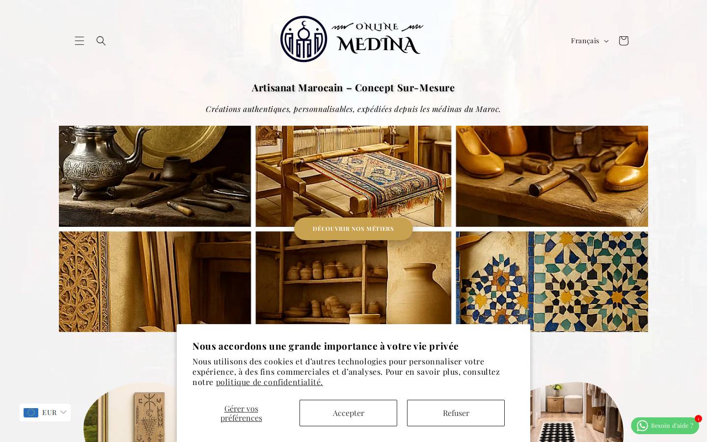 onlinemedina.com homepage screenshot
