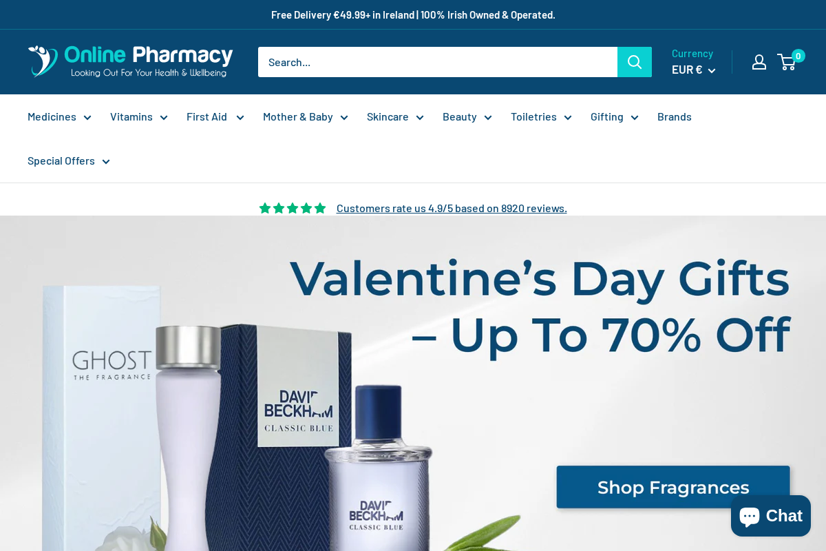 Online Pharmacy homepage screenshot