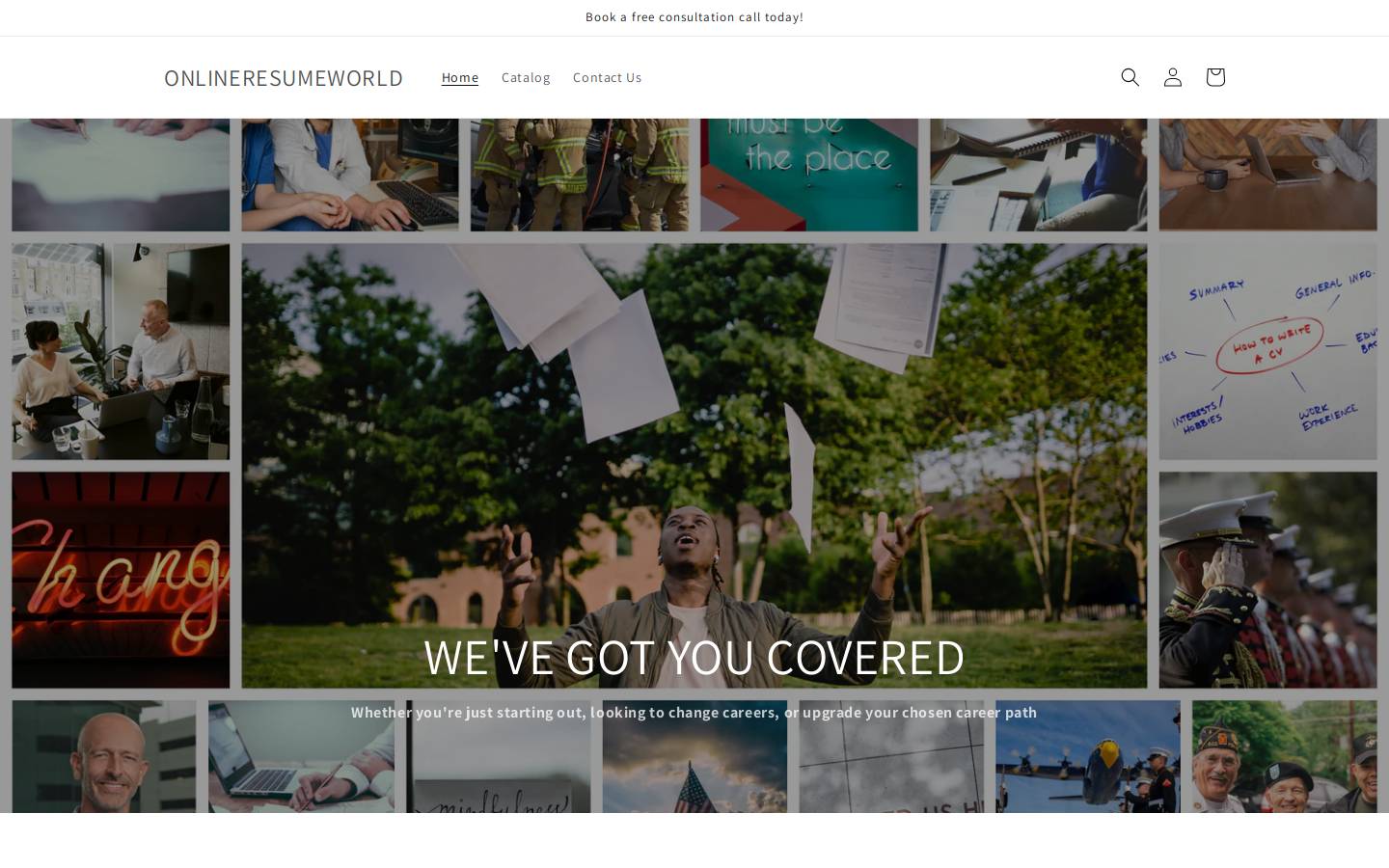 onlineresumeworld.com homepage screenshot