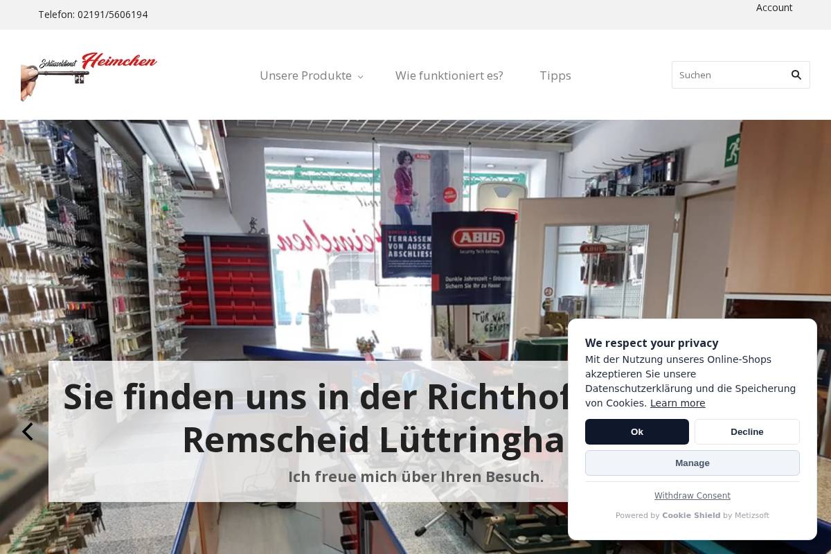 onlineschluesseldienst.de homepage screenshot