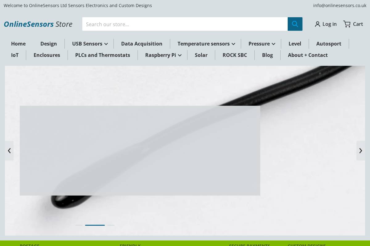 onlinesensors.store homepage screenshot