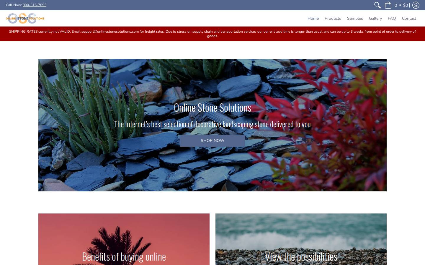 onlinestonesolutions.com homepage screenshot