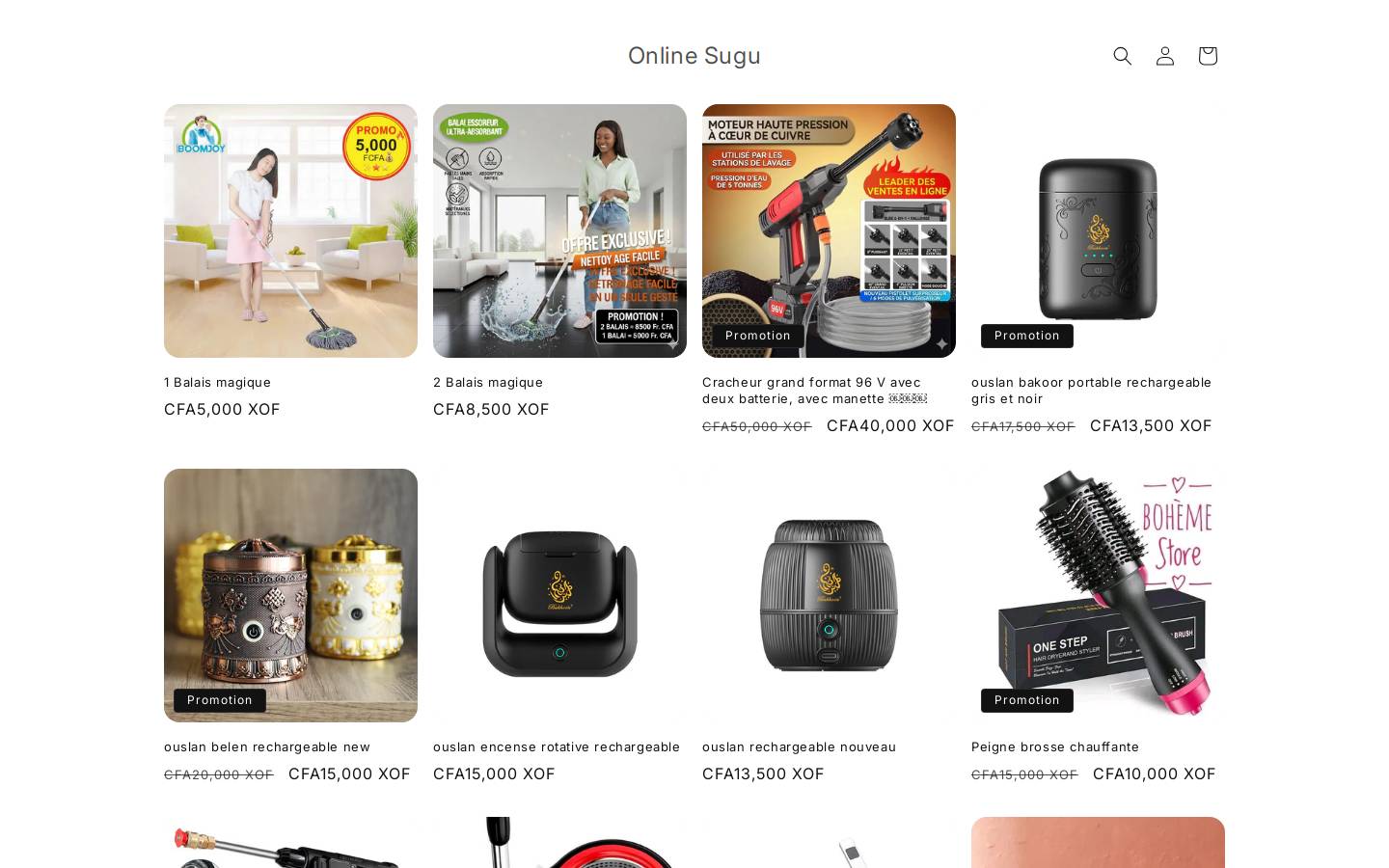 onlinesugu.com homepage screenshot