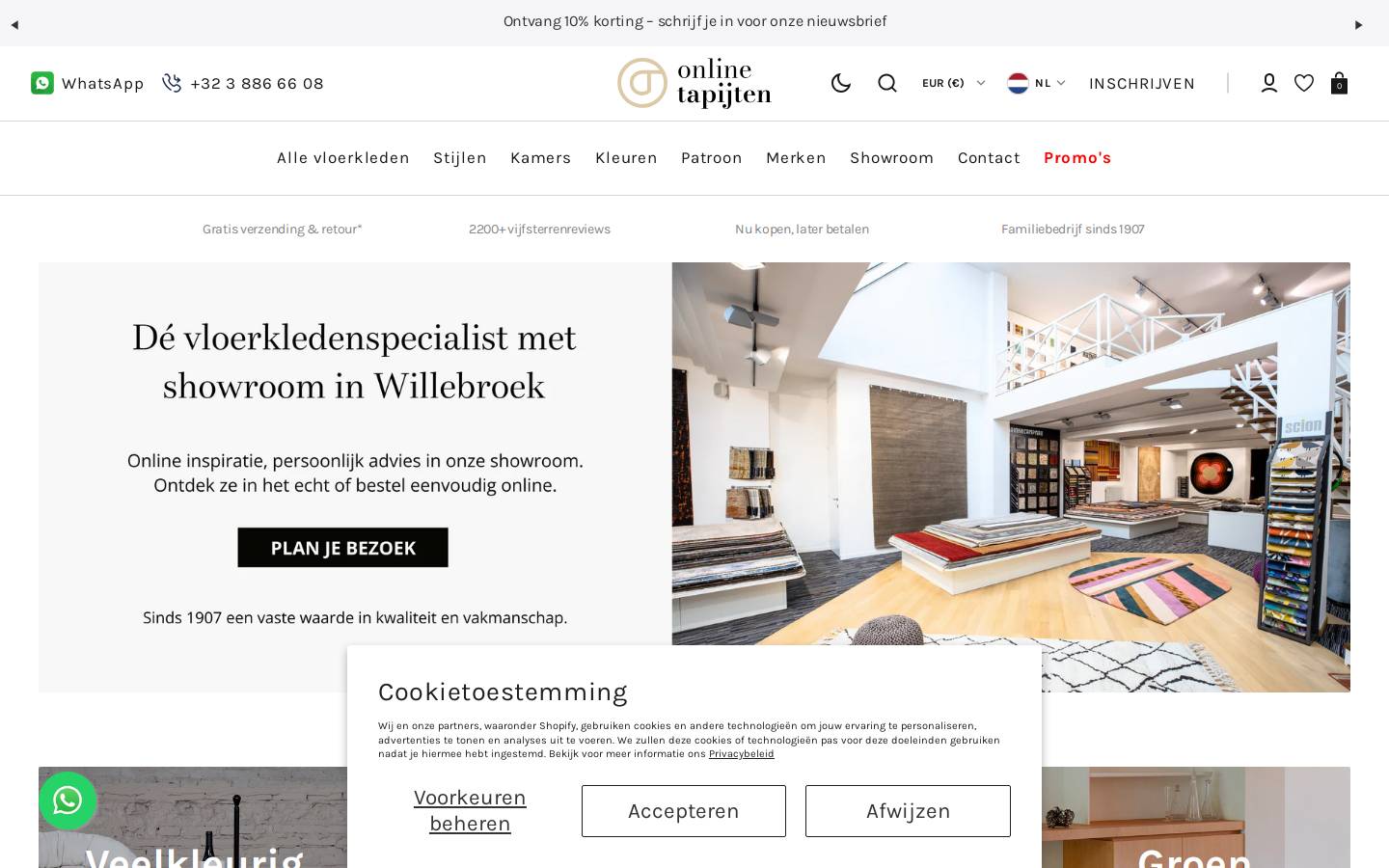Online Tapijten - Tapison homepage screenshot