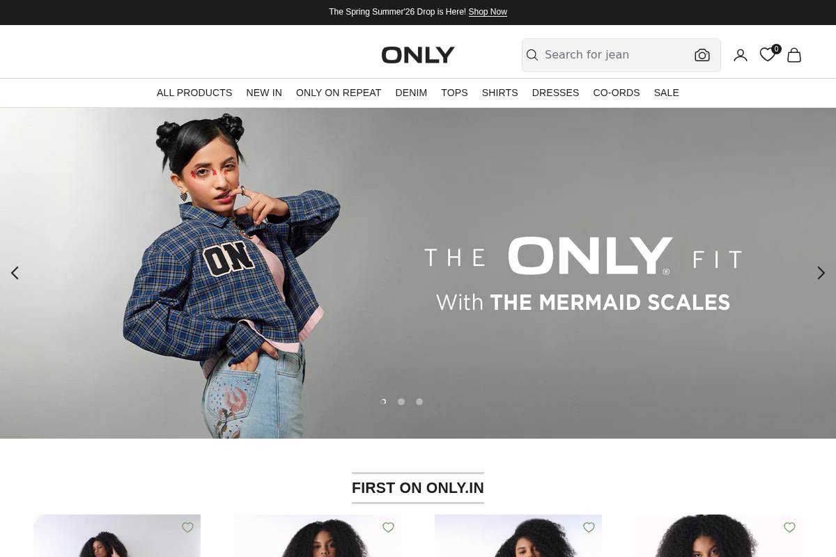 ONLY Online Shop homepage screenshot