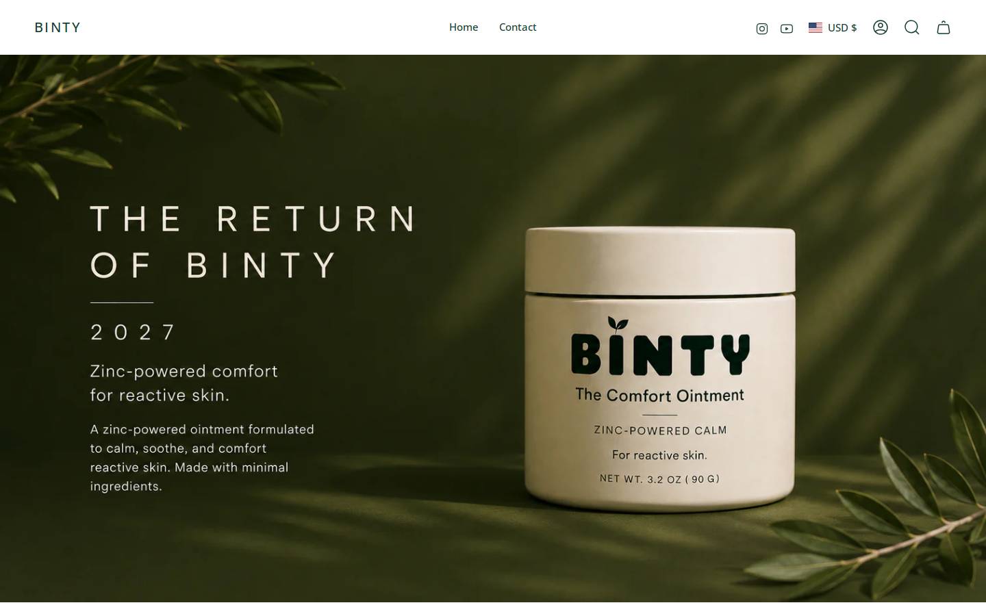 onlybinty.com homepage screenshot