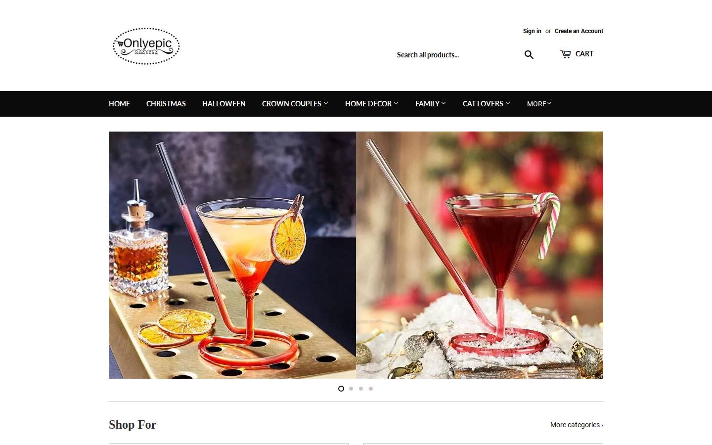 onlyepic.co homepage screenshot