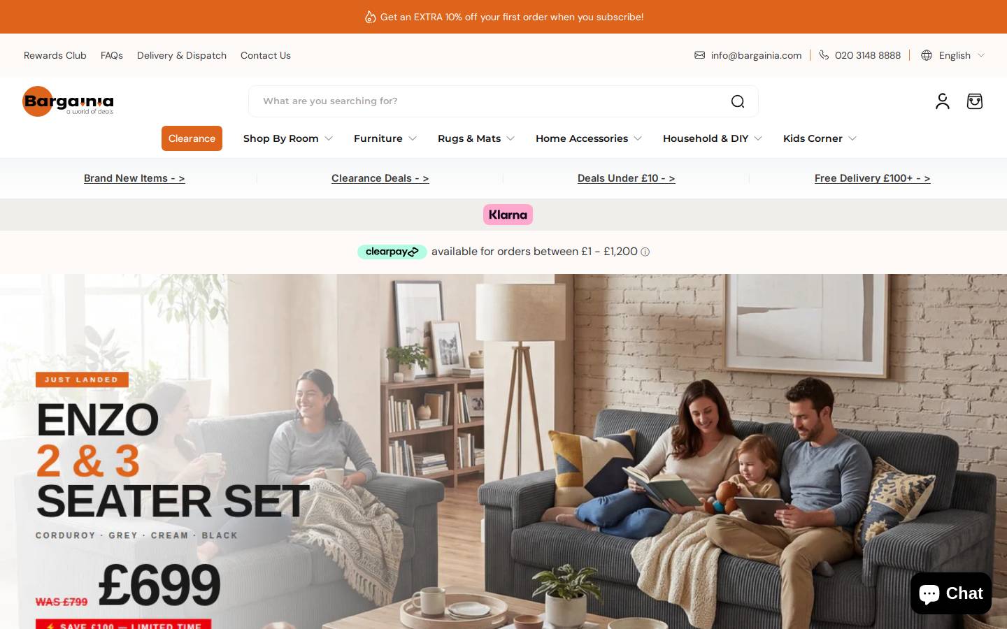 onlyfivepounds.com homepage screenshot