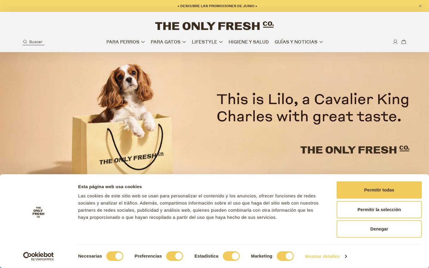 onlyfresh.com homepage screenshot