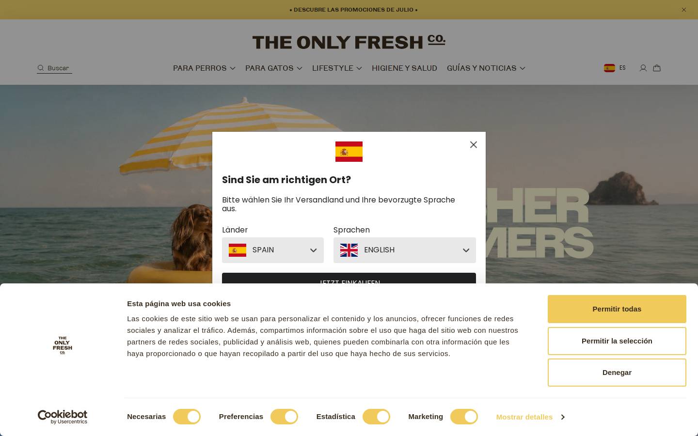onlyfresh.com homepage screenshot