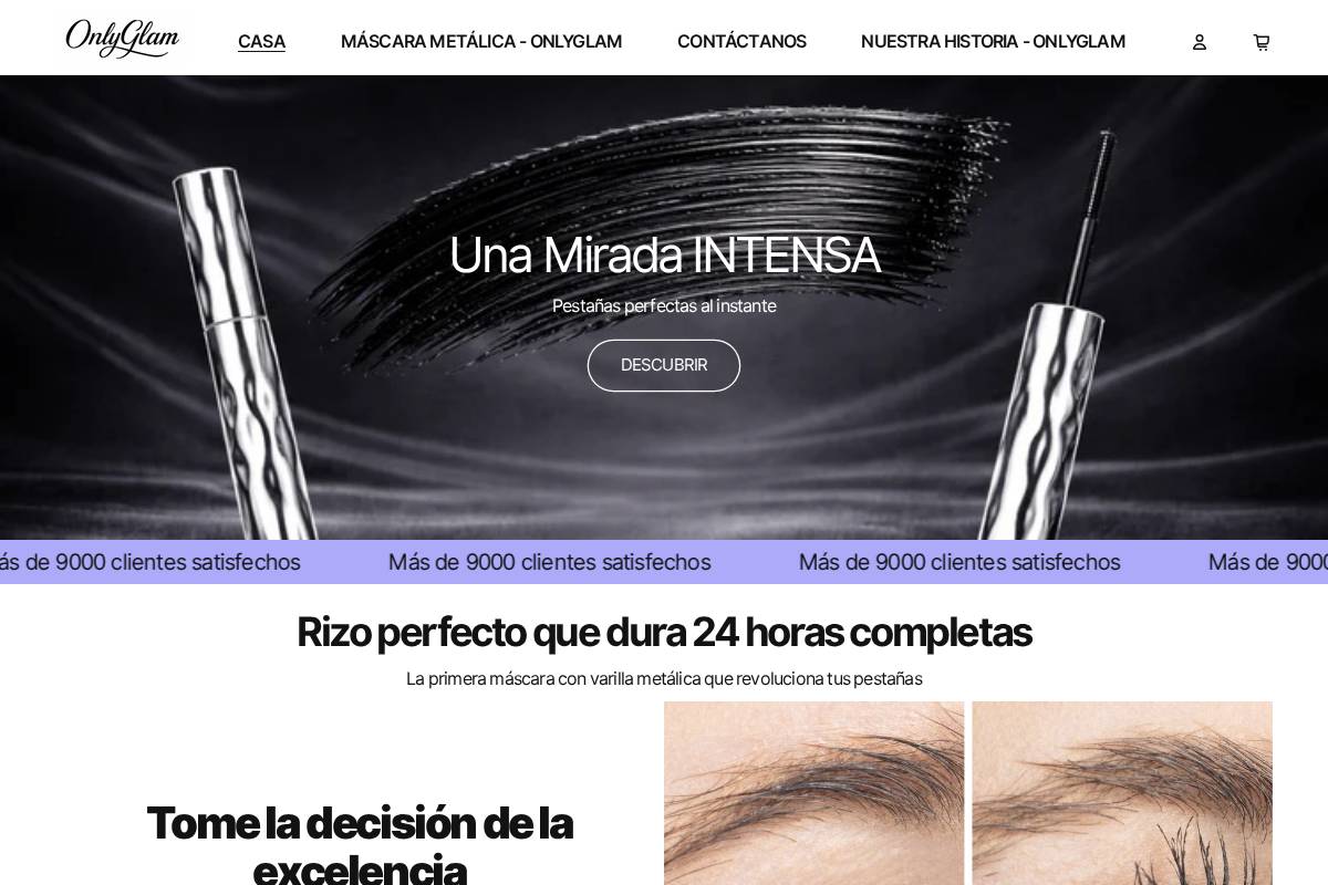 Onlyglambeauty homepage screenshot