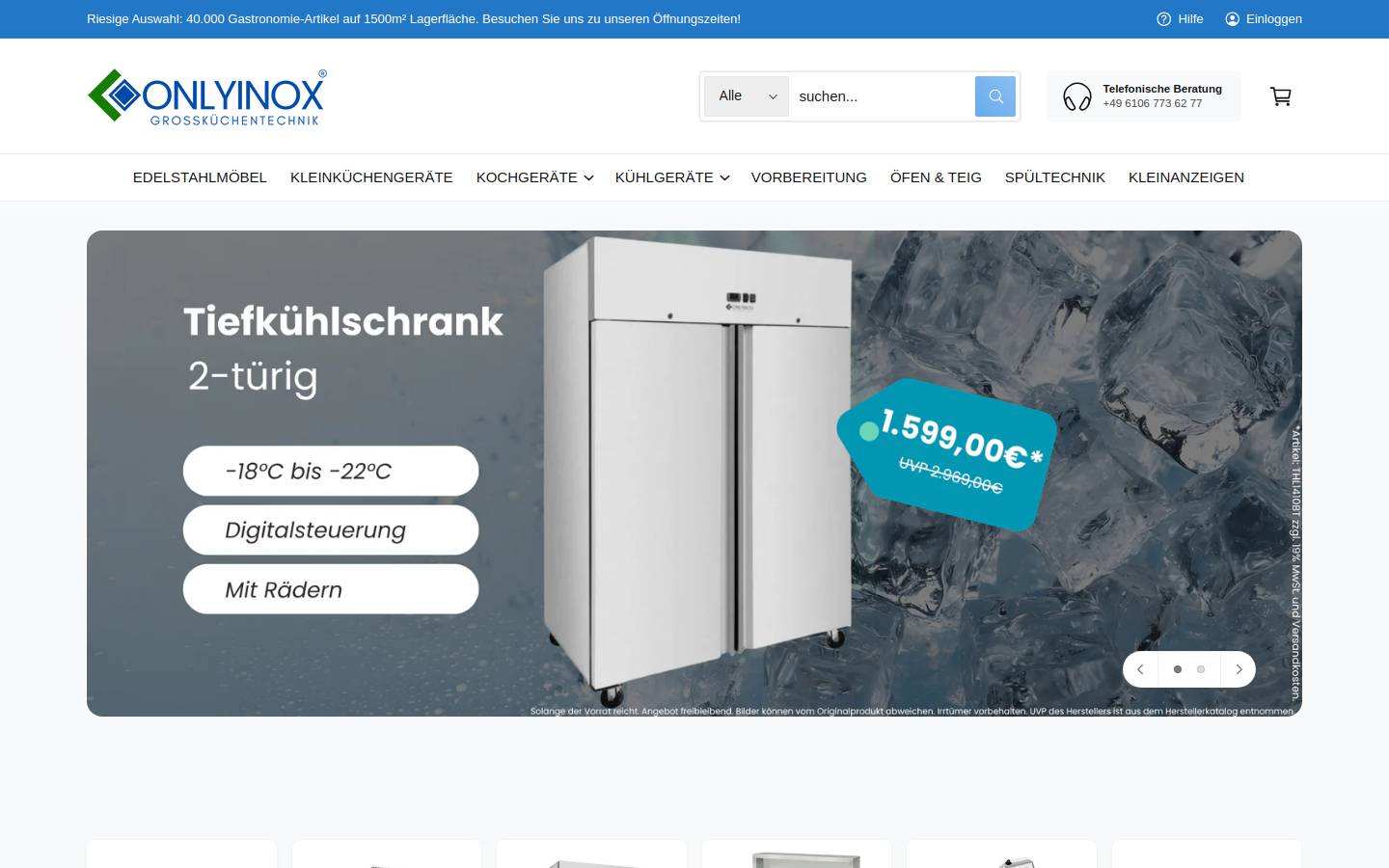 onlyinox.de homepage screenshot