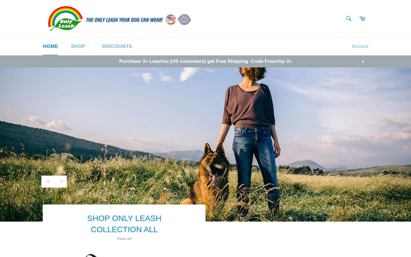 onlyleash.com homepage screenshot