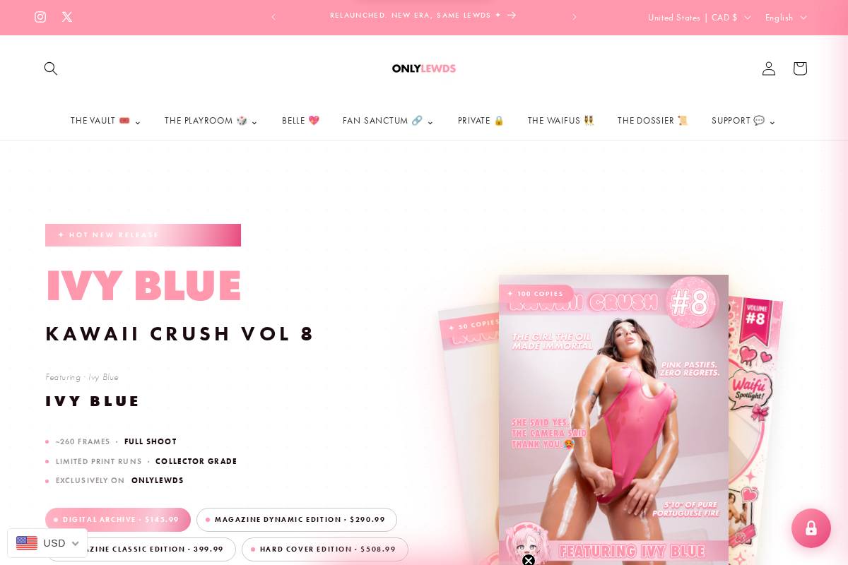 onlylewds.store homepage screenshot