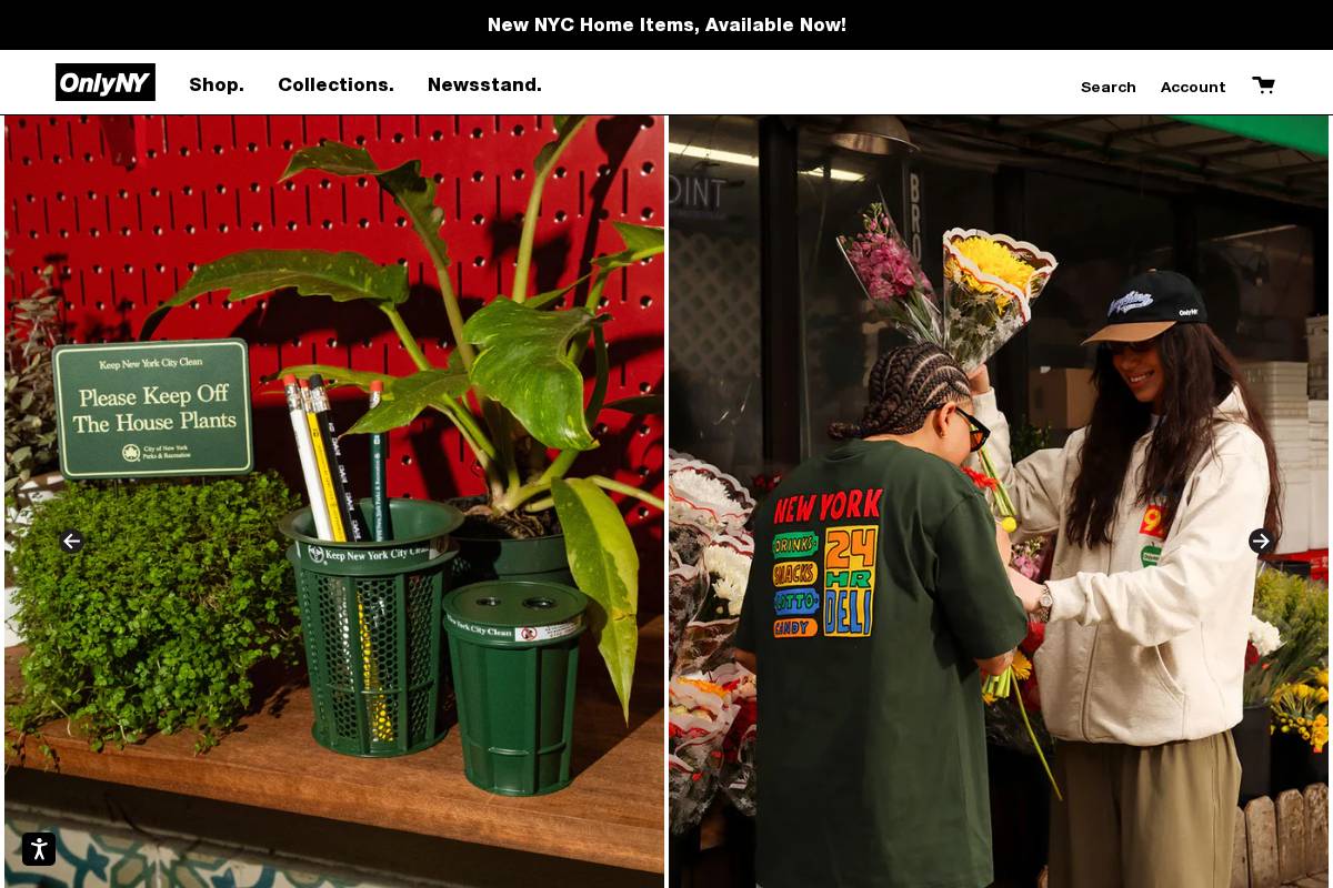 onlyny.com homepage screenshot